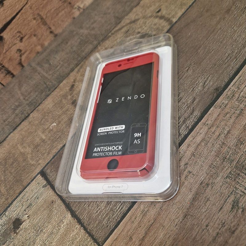 Zendo NanoSkin Classic szilikon tok iPhone 7-hez, közepesen ütésálló, piros
