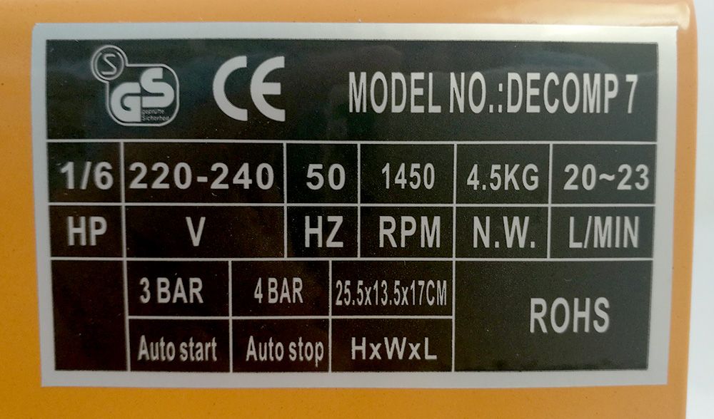 Airbrush compressor - 4 BAR - Martellato