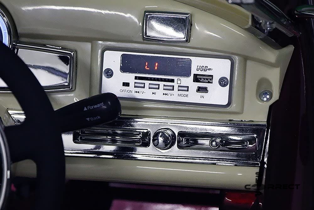 Toyas Mercedes Benz 300s Oldtimer elektromos beülős kisautó távirányítóval, MP3-csatlakozással - fekete