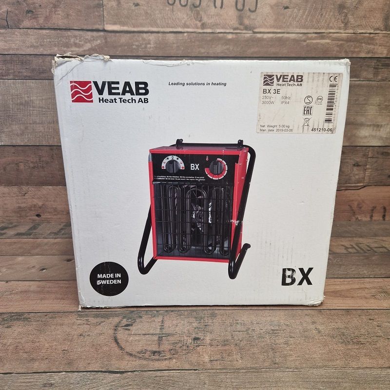 VEAB BX 3E ipari hősugárzó, hőlégbefúvó, teraszfűtés 3 kW