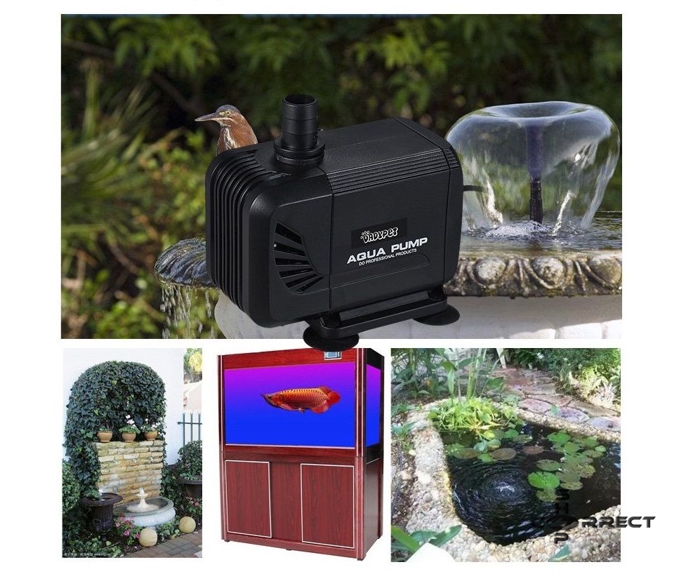Dadypet HY-306 kefe nélküli szökőkút - víz pumpa akváriumhoz és kerti tavakhoz, 40w, 3000L/H
