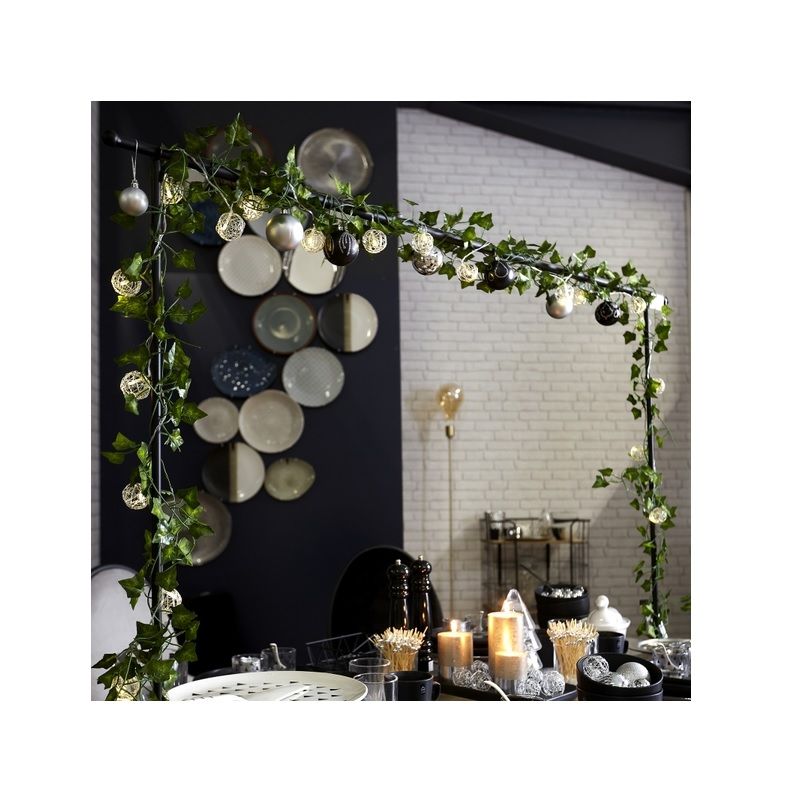 Mica Decorations fényfűzértartó kültéri asztalhoz, 10 Led izzóval, fehér fénnyel