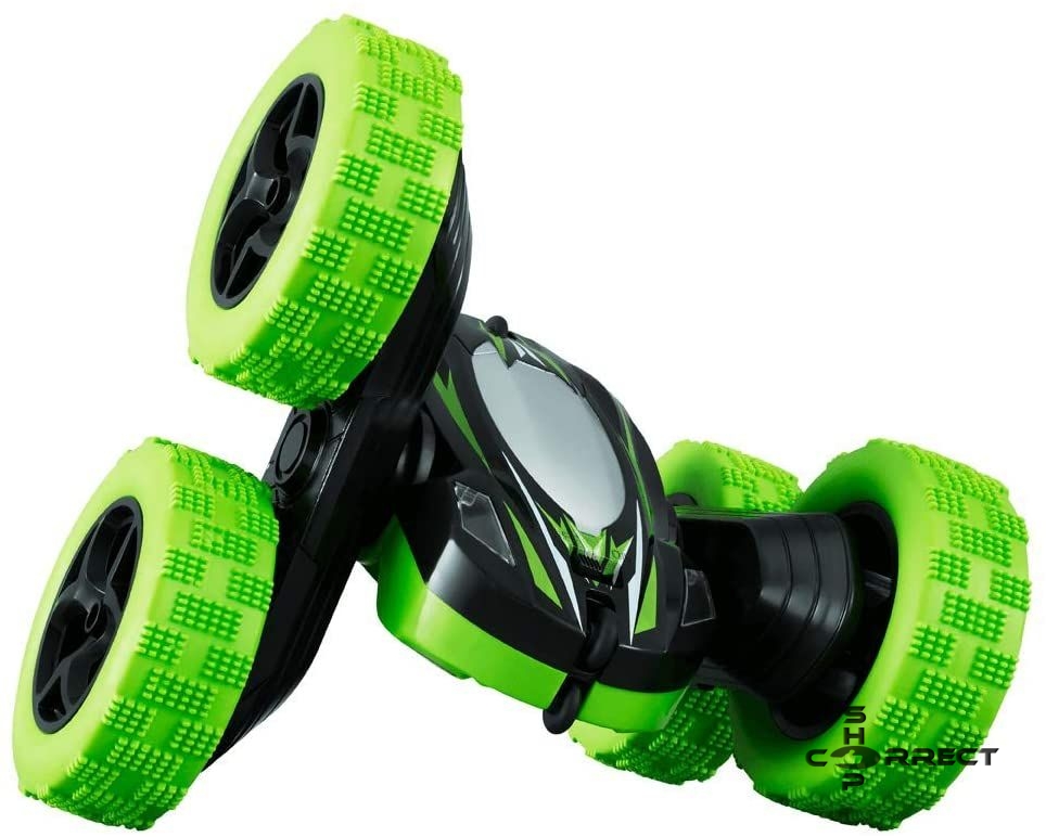 Extreme 360°-os Double Stunt RC átfordulós távirányítós kaszkadőr kisautó - zöld