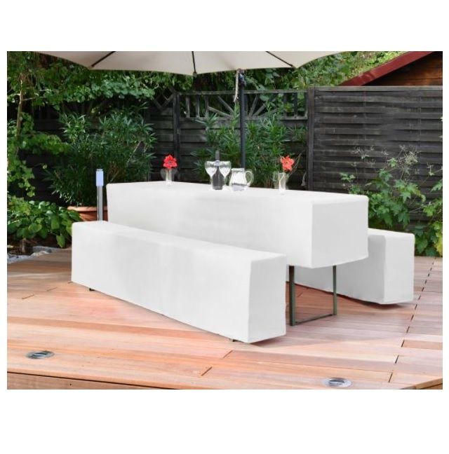 Kerti pad asztalterítő 3 részes 220x50cm - fehér
