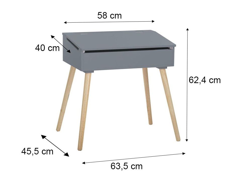 Atmosphera 158695b íróasztal 63x62cm - szürke