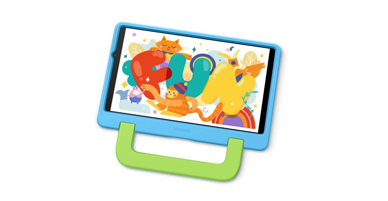 Huawei T3 (7") Kids szilikon tablet tok - kék