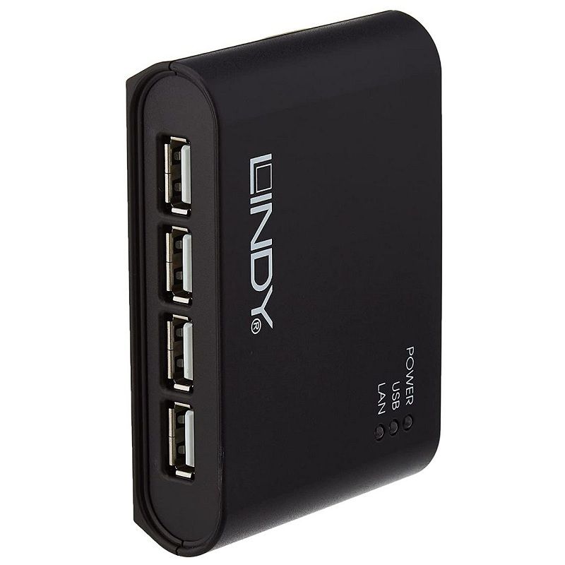 Lindy 42633 USB 2.0 Gigabit Ethernet elosztó (4 port)