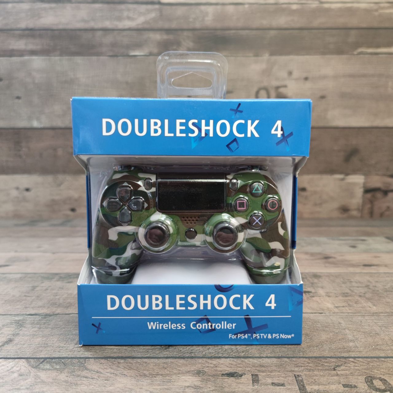 Double Shock 4 vezeték nélküli kontroller, PS4, PSTV, PS Now P4 - zöld camo