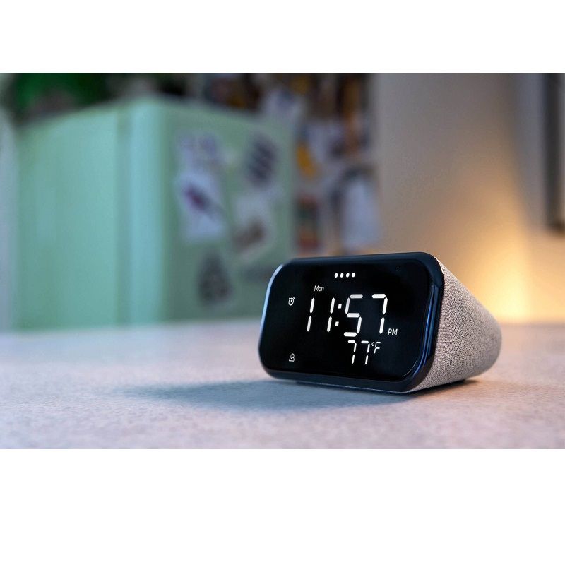 Lenovo Smart Clock Essential okos ébresztőóra, Google Assistant szolgáltatással (használt)