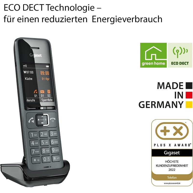 Gigaset Comfort 520 HX vezeték nélküli telefon, DECT - titánium/fekete