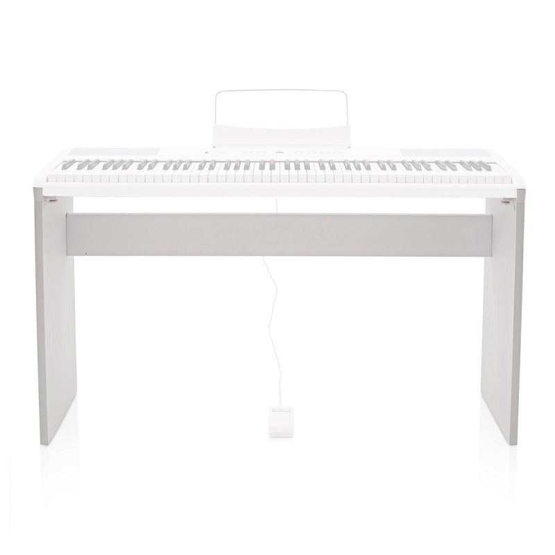 Gear4music SDP-2 színpadi zongora állvány - fehér