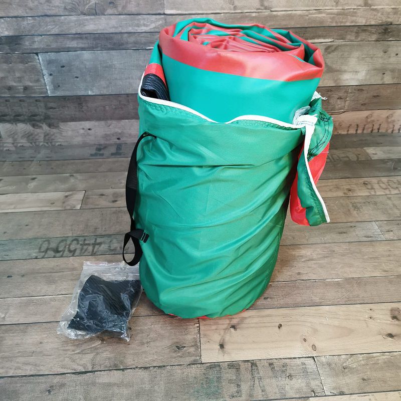 Vevor felfújható tornaszőnyeg 400x100x10cm, hordáskával - piros/zöld Vevor felfújható tornaszőnyeg 400x100x10cm, hordáskával - piros/zöld