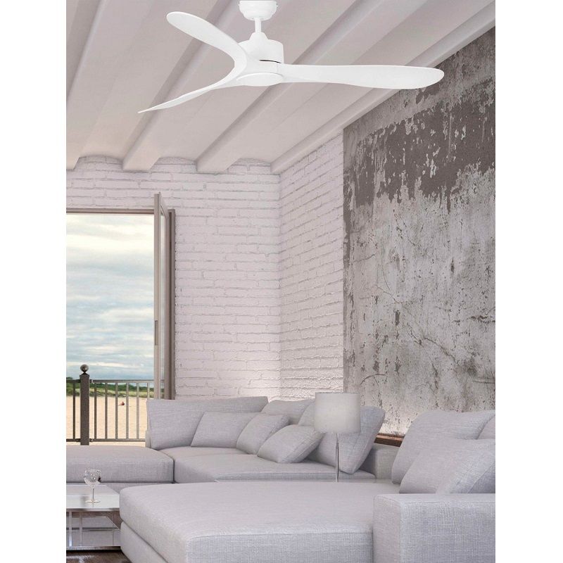 Faro Barcelona Luzon mennyezeti ventilátor, távirányítóval, 132cm, 65W - matt fehér (33750)