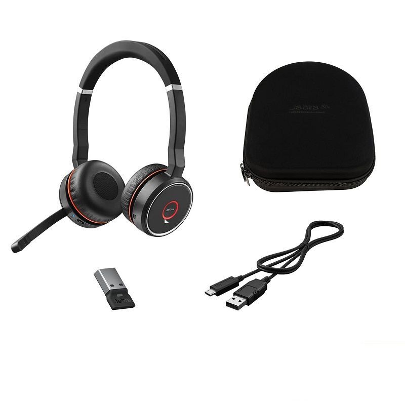 Jabra Evolve 75 SE UC Stereo bluetooth fejhallgató, mikrofonnal - fekete (7599-848-109)