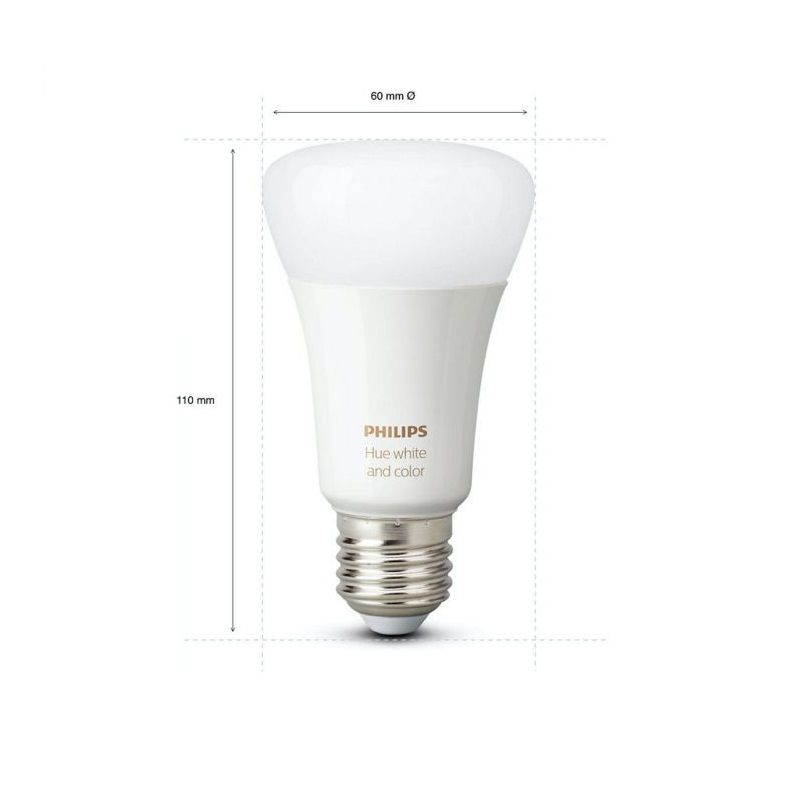 Philips Hue White and Color ambiance okos led fényforrás, 9W E27 szett, 2 db 
