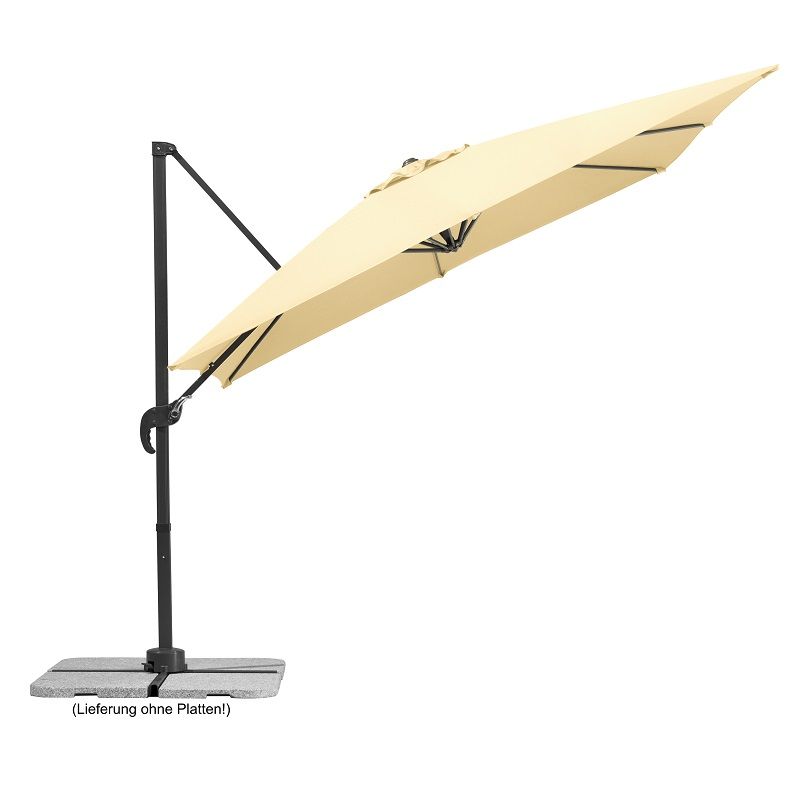 Schneider Rhodos Junior napernyő, szellőztetővel, állvánnyal, 270x270cm - natur (786-02)