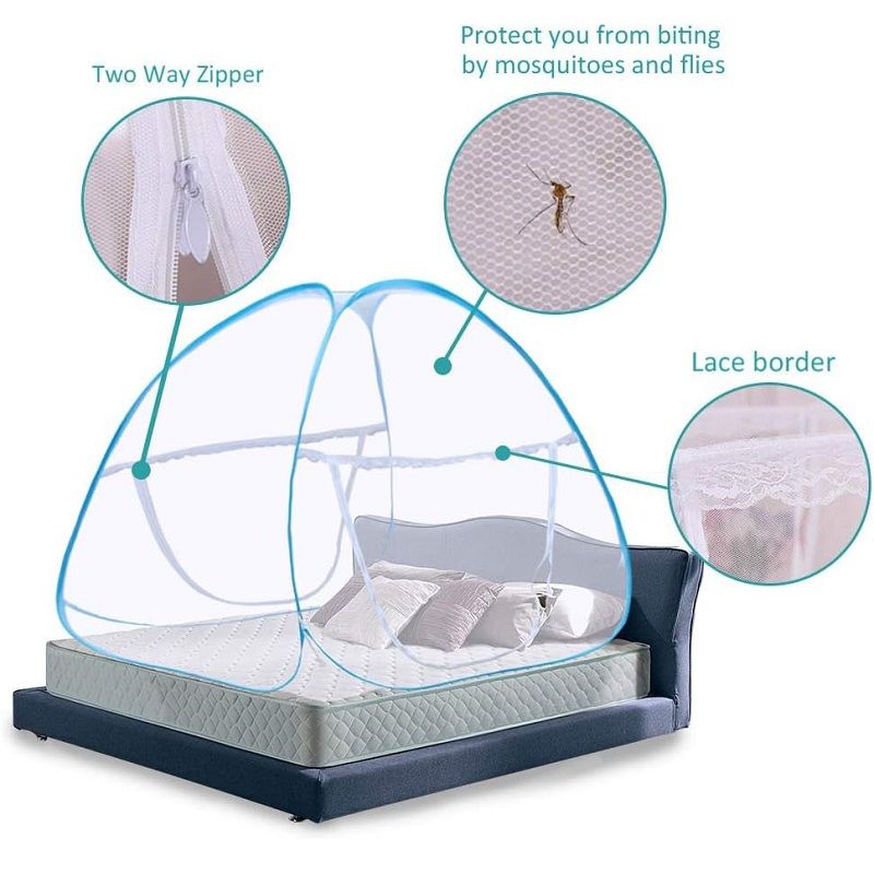Vangold összecsukható szúnyogháló, ágy fölé, 180x200x150cm