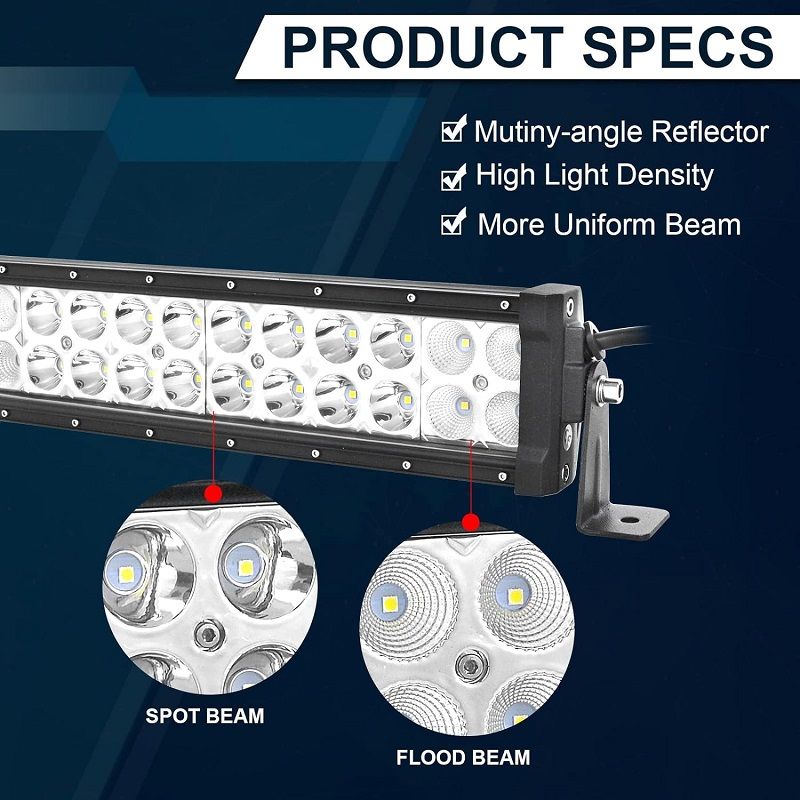 LED fényhíd, munkalámpa, 30cm, 12-30V, 72W, terepjárókhoz, teherautókhoz, munkagépekhez 