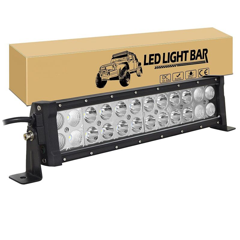 LED fényhíd, munkalámpa, 30cm, 12-30V, 72W, terepjárókhoz, teherautókhoz, munkagépekhez 
