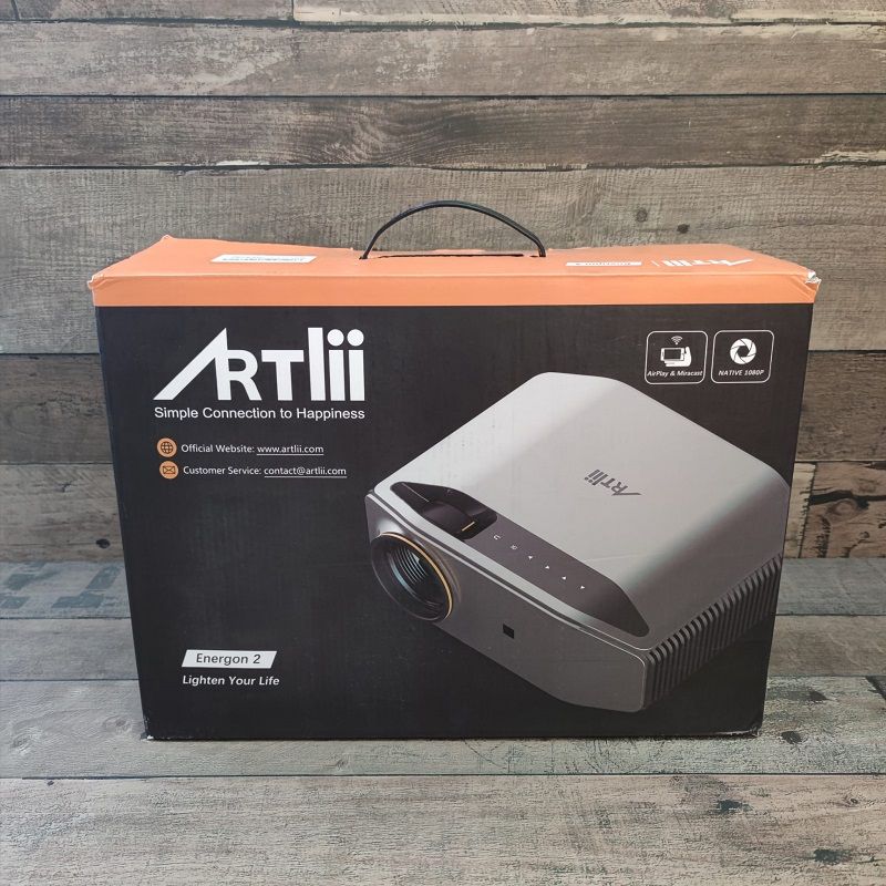Artlii Energon 2 (YG620) hordozható projektor távirányítóval, 5GHz Wifi, Bluetooth, Miracast, IOS Miracast, DLNA