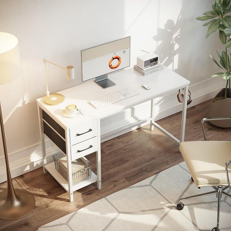 Cubiker fa íróasztal, fiókokkal, 100x50x75cm - fehér (DLD-40W)