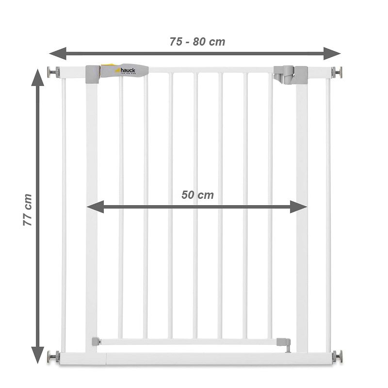 Hauck Open'n Stop biztonsági ajtórács 75-80cm - fehér (597026)