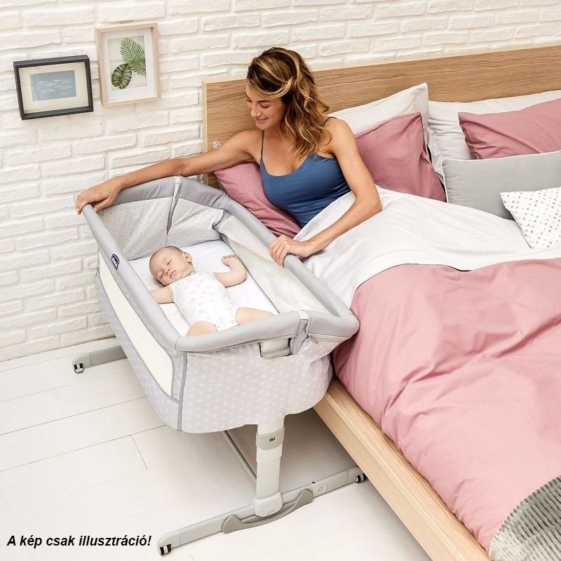 Chicco Next2Me Dream Crib összecsukható babaágy, babaöböl - világosszürke