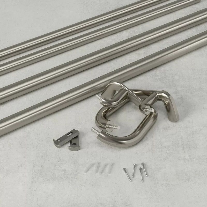 Umbra TWILIGHT acél állítható dupla függönykarnis, 224-366cm-es - matt ezüst (1005893-782)