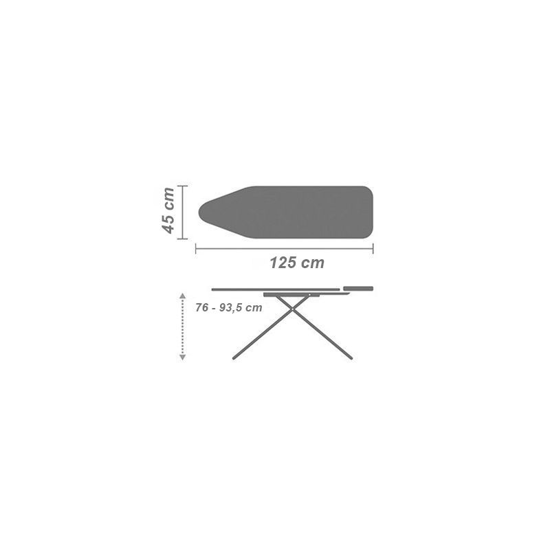 Cecotec StrongBoard 400 Borneo vasalódeszka, 125x45cm - fekete 