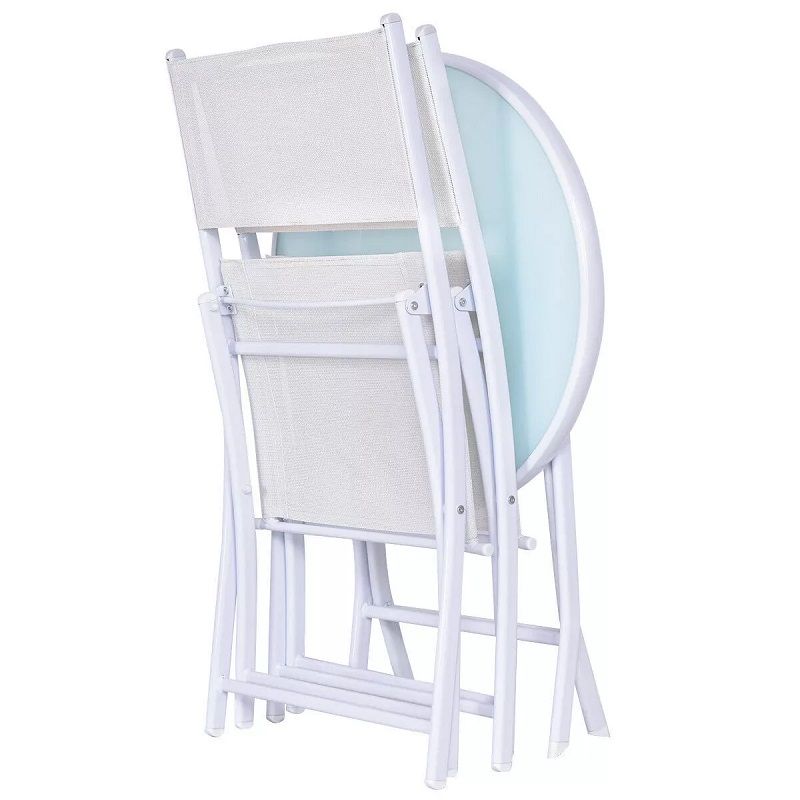 Costway összecsukható bisztró asztal székekkel - fehér (OP3355WH) - min. esztétikai hibákkal