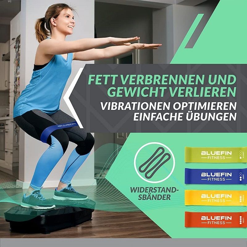 Bluefin Fitness 3D dupla motoros vibrációs tréner, távirányítóval - fekete