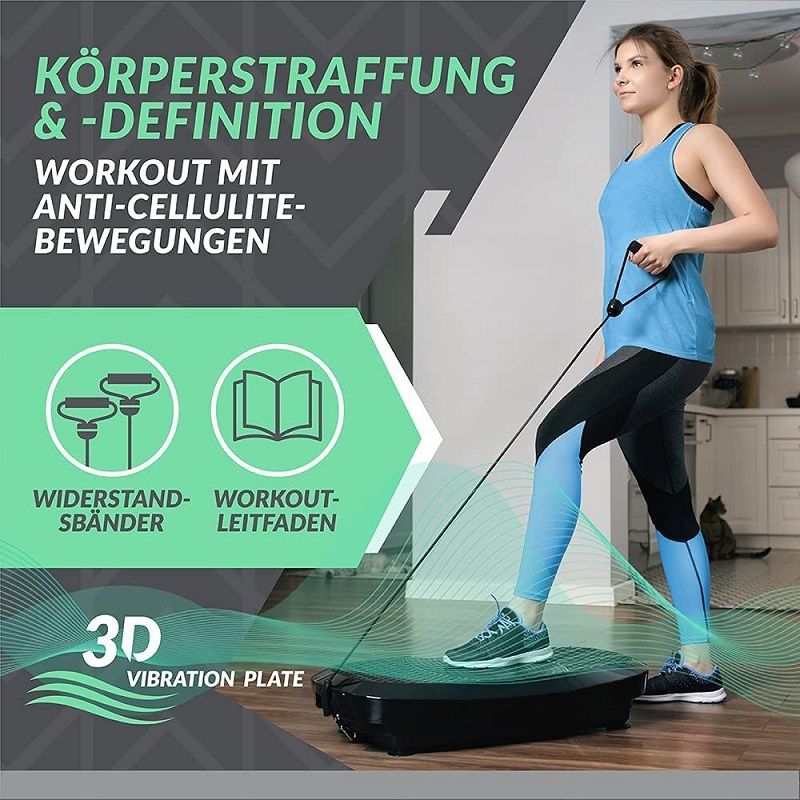 Bluefin Fitness 3D dupla motoros vibrációs tréner, távirányítóval - fekete