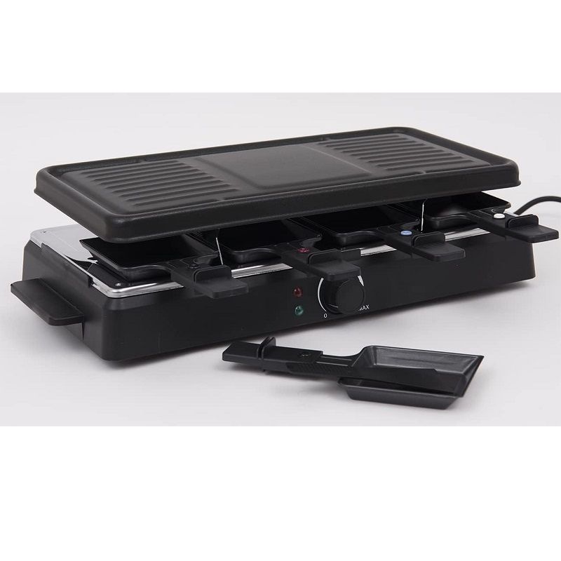 Superchef RC200 elektromos raclette grillsütő, 8 személyes, 1300W - fekete