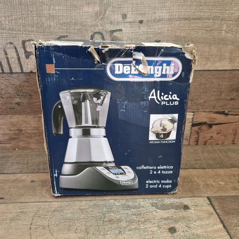 DeLonghi Alicia Plus EMKP42.B félautomata kotyogós kávéfőző - fekete/ezüst (101777449) - min. szállítássérült