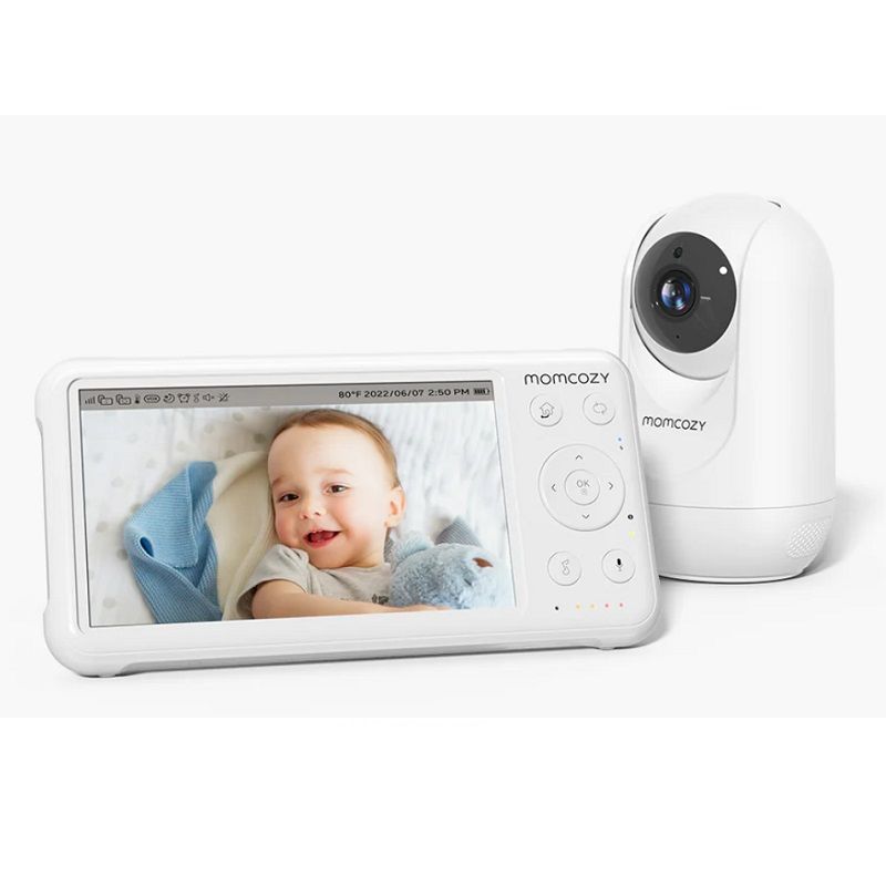 Momcozy BM01 videós babafigyelő, 5" HD kijelző, 1080p, 2 utas audió - fehér