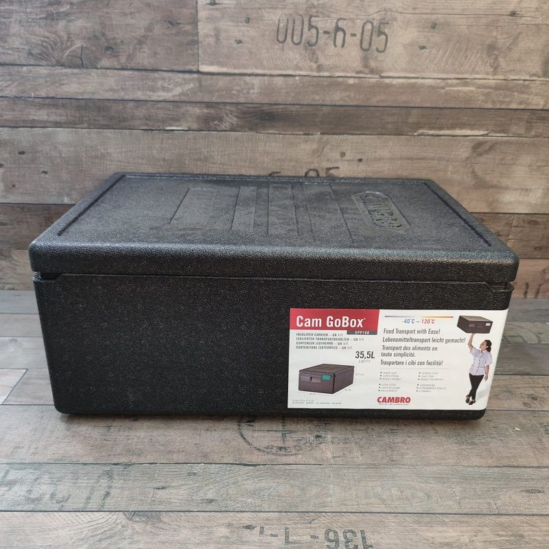 Cambro EPP160 felültöltős élelmiszerszállító konténerek, 35,5 liter, 1x GN 1/1, 25,7x40x60cm - fekete