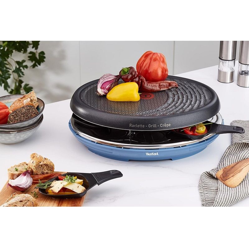 Tefal RE310401 elektromos raclette grill, 1050W - kék/fekete