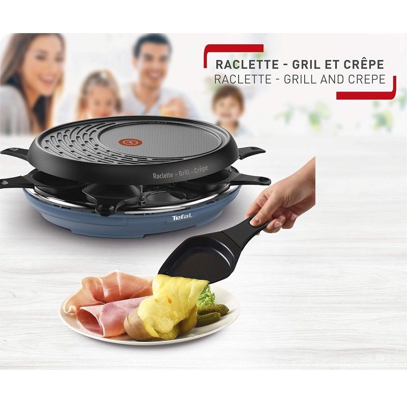 Tefal RE310401 elektromos raclette grill, 1050W - kék/fekete