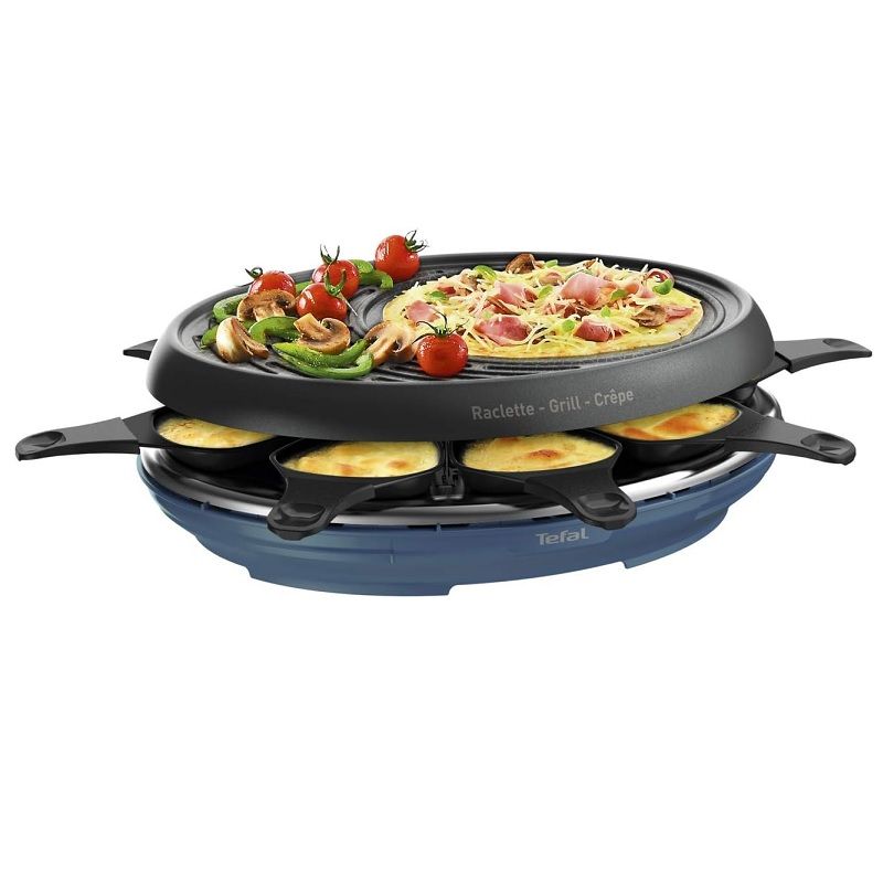 Tefal RE310401 elektromos raclette grill, 1050W - kék/fekete