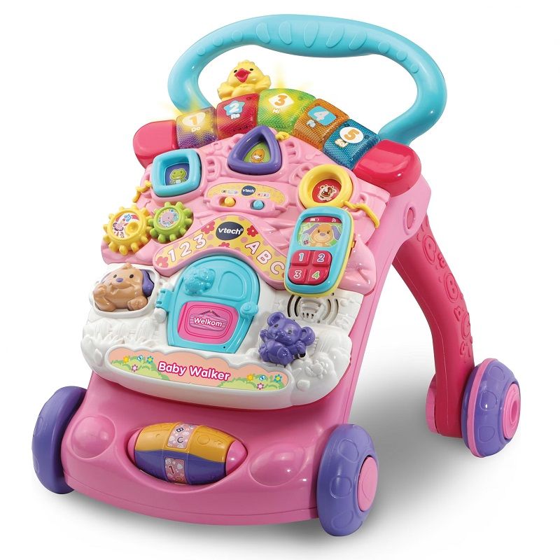 VTech 2az1-ben interaktív járássegítő - rózsaszín (505653)