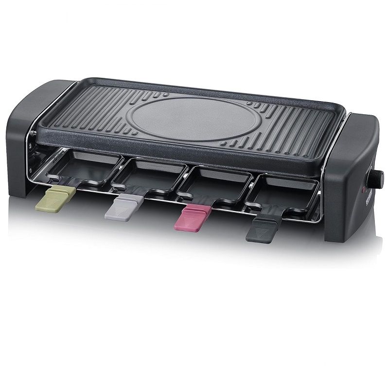 Severin RG9646 elektromos raclette grill, 8 személyes, 1400W - fekete