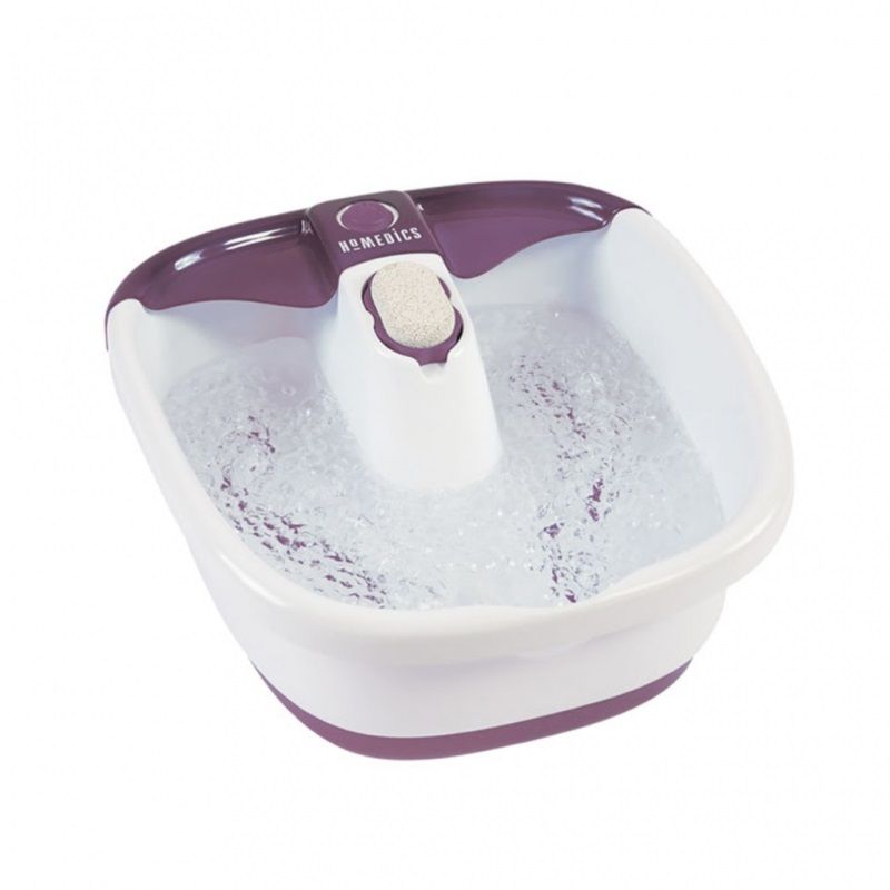 Homedics Bubblemate Foot Spa lábfürdő masszázs, melegítő funkcióval, 60W - fehér/lila (FB-55PB)