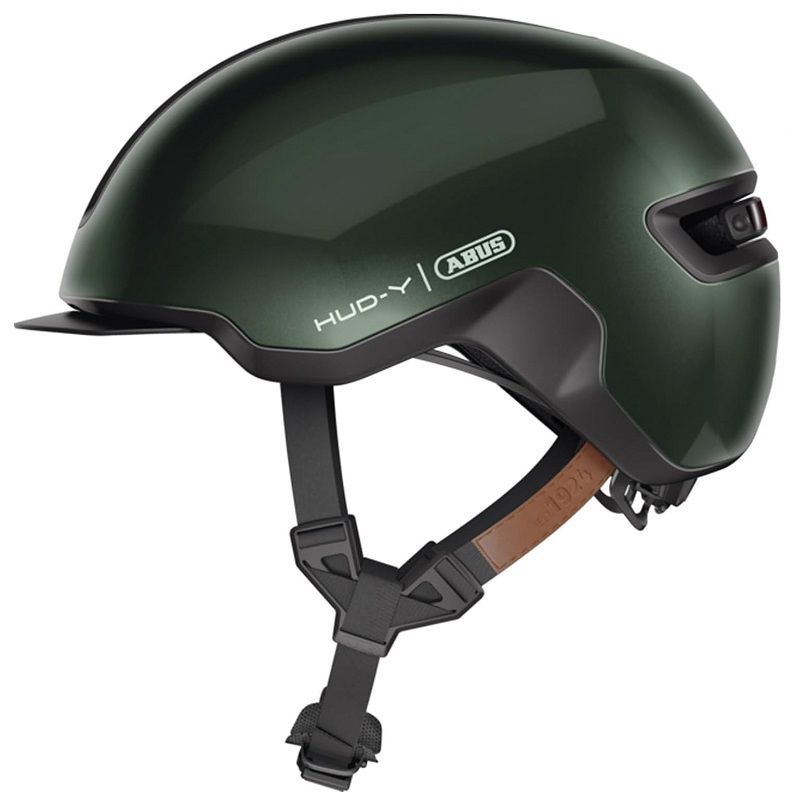 ABUS Hud-Y kerékpáros sisak hátsó világítással, "S" 51-55cm - zöld (moss green) ABUS Hud-Y kerékpáros sisak hátsó világítással, "S" 51-55cm - zöld (moss green)