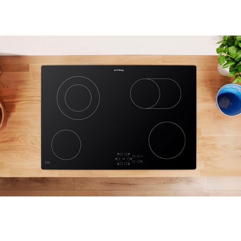 Privileg PCTAC 7042 NE keret nélküli beépíthető kerámia főzőlap, 4 zónás, 6,8kW, 77x51cm - fekete Privileg PCTAC 7042 NE keret nélküli beépíthető kerámia főzőlap, 4 zónás, 6,8kW, 77x51cm - fekete