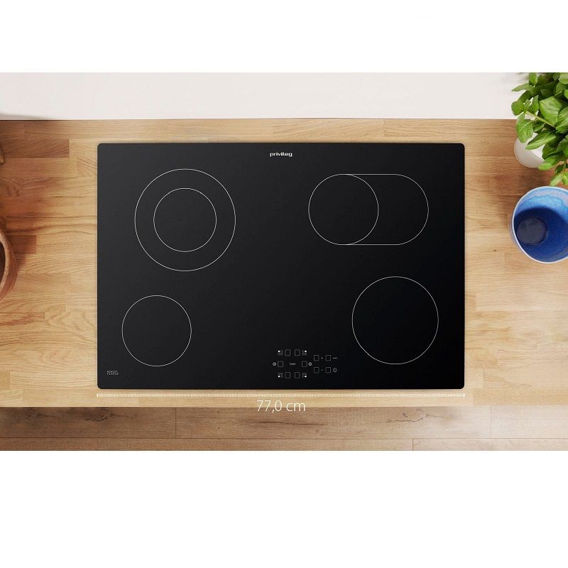 Privileg PCTAC 7042 NE keret nélküli beépíthető kerámia főzőlap, 4 zónás, 6,8kW, 77x51cm - fekete Privileg PCTAC 7042 NE keret nélküli beépíthető kerámia főzőlap, 4 zónás, 6,8kW, 77x51cm - fekete