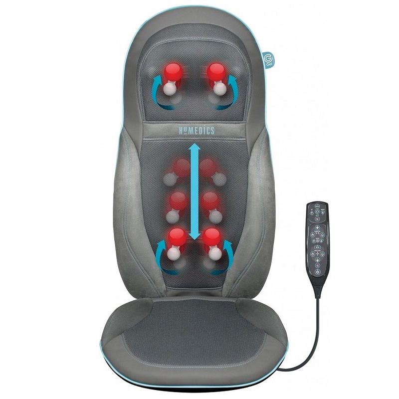 HoMedics GEL masszázsülés, shiatsu masszázshoz, fűtéssel, 220V, távirányítóval (SGM-1600H-EUX)