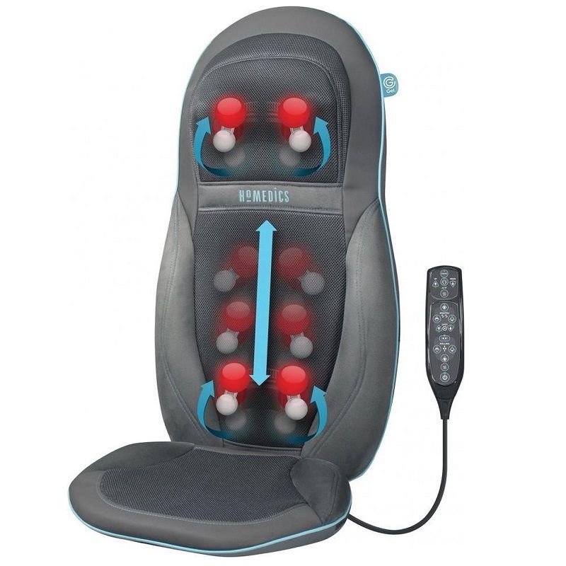 HoMedics GEL masszázsülés, shiatsu masszázshoz, fűtéssel, 220V, távirányítóval (SGM-1600H-EUX)