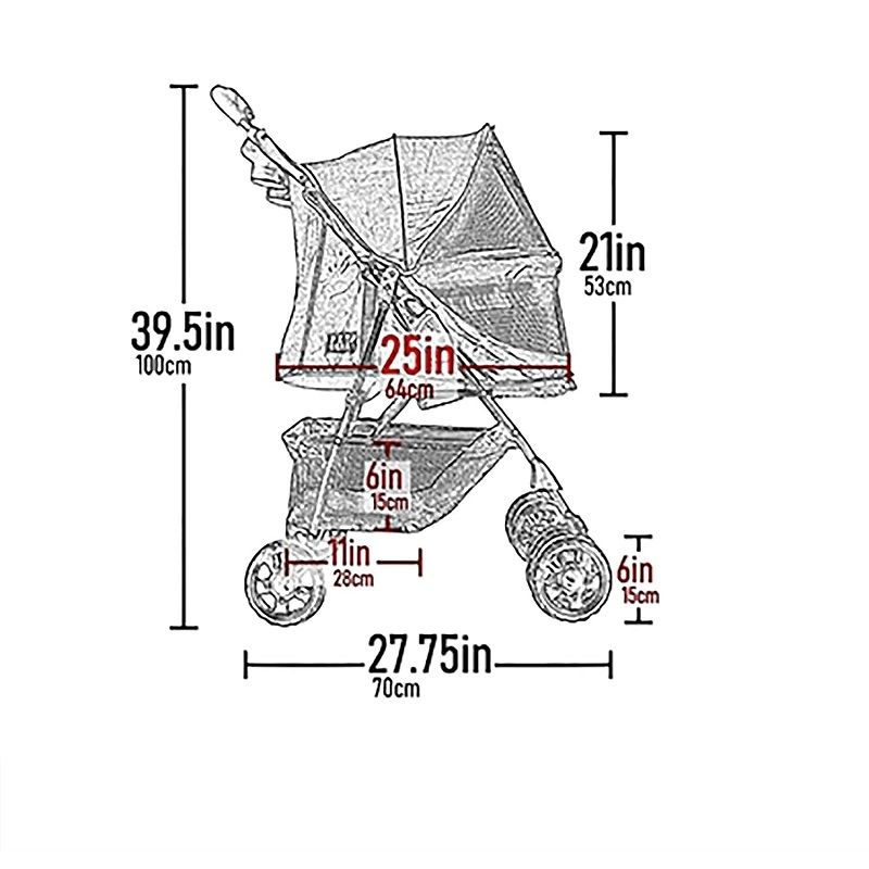 Pet Gear Happy Trails No-Zip kisállat szállító kocsi, 15 kg-ig - smaragd zöld