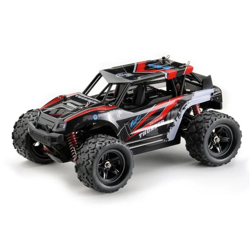 Thunder Storm Monster Truck RTR távirányítós autó, 4x4, 1:18, 2 akku, töltő - fekete/piros (TRC-18311) 