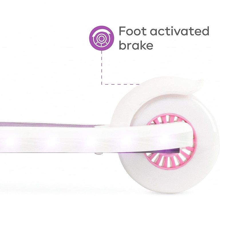 Dimensions háromkerekű roller, Unikornis formával, világító kerekekkel - fehér (AST630UNI-WHT)